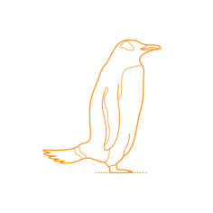 Animals Penguins Gentoo Penguin Editable Svg Line Art, Free Vectors File